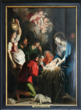 Копия картины "the birth of jesus" художника "вос корнелис де"