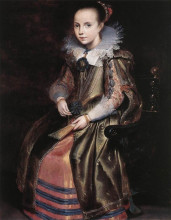 Репродукция картины "elisabeth (or cornelia) vekemans as a young girl" художника "вос корнелис де"