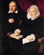 Репродукция картины "portrait of elisabeth mertens and her late husband" художника "вос корнелис де"