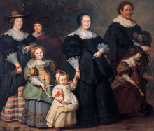 Копия картины "self-portrait of the artist with his wife suzanne cock and their children" художника "вос корнелис де"