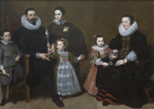 Репродукция картины "family portrait" художника "вос корнелис де"