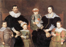 Копия картины "the family of the artist" художника "вос корнелис де"
