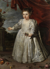 Репродукция картины "portrait of the artist&#39;s daughter" художника "вос корнелис де"