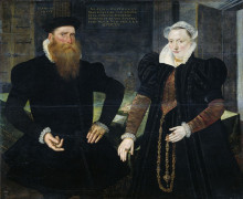 Картина "portrait of gillis hooftman, shipowner, and his wife margaretha van nispen" художника "вос мартин де"