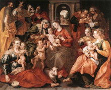 Картина "the family of st anne" художника "вос мартин де"