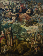 Картина "the temptation of saint anthony" художника "вос мартин де"