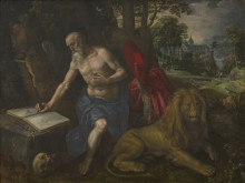 Картина "st jerome near a cave" художника "вос мартин де"