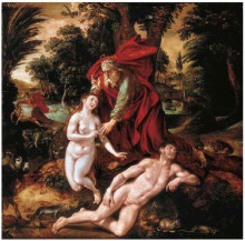 Репродукция картины "the creation of eve" художника "вос мартин де"