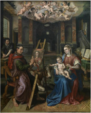 Картина "saint luke painting the madonna 1602" художника "вос мартин де"