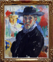 Копия картины "self-portrait with cigar" художника "воутерс рик"