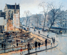 Репродукция картины "corner paleissingel straat in amsterdam" художника "вреденбург корнелис"
