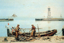 Репродукция картины "fishermen" художника "вреденбург корнелис"