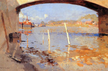 Копия картины "pont-sainte-maxence" художника "вреденбург корнелис"
