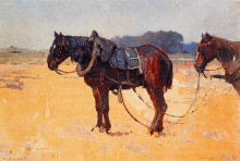Репродукция картины "work horses" художника "вреденбург корнелис"