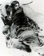 Копия картины "lady in furs" художника "врубель михаил"