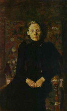 Картина "portrait of wife of the businessman artsybushev" художника "врубель михаил"