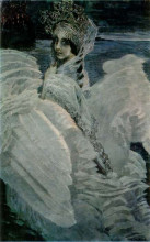 Репродукция картины "the swan princess" художника "врубель михаил"