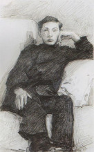 Картина "portrait of a young man" художника "врубель михаил"