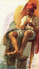Картина "italian fisherman" художника "врубель михаил"