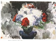 Картина "flowers in a blue vase" художника "врубель михаил"