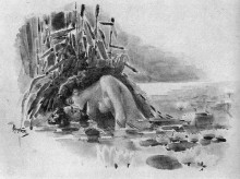 Репродукция картины "mermaid" художника "врубель михаил"