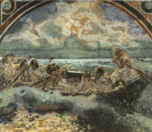 Копия картины "walking on water" художника "врубель михаил"