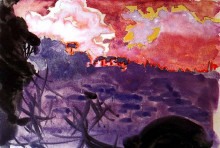 Картина "fantastic landscape" художника "врубель михаил"