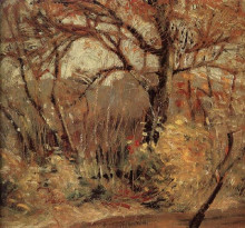 Копия картины "the landscape of autumn" художника "вуд грант"