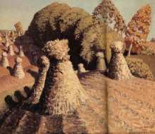 Репродукция картины "iowa&#39;s corn field" художника "вуд грант"
