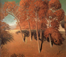 Картина "spring&#39;s oak" художника "вуд грант"