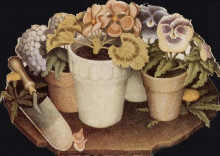 Репродукция картины "cultivation of flower" художника "вуд грант"