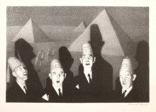 Репродукция картины "shrine quartet" художника "вуд грант"