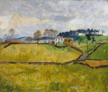 Репродукция картины "cumberland landscape (northrigg hill)" художника "вуд кристофер"