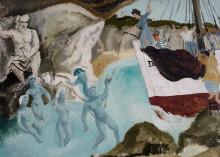 Картина "ulysses and the sirens (aka mermaids)" художника "вуд кристофер"