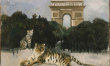 Репродукция картины "tiger and arc de triomphe" художника "вуд кристофер"