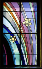 Репродукция картины "krakow medical society house, stained glass window" художника "выспяньский станислав"