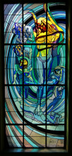 Картина "krakow medical society house, apollo stained glass window design" художника "выспяньский станислав"