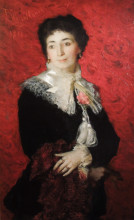 Репродукция картины "portrait of a lady" художника "вычулковский леон ян"