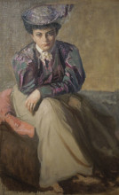 Картина "portrait of zofia cybulska n&#233;e sokołowska" художника "вычулковский леон ян"