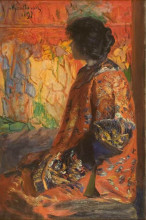 Копия картины "japanese woman" художника "вычулковский леон ян"