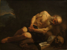 Репродукция картины "anachor&#232;te endormi" художника "вьен жозеф-мари"