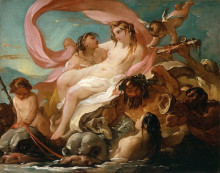 Копия картины "venus emerging from the sea" художника "вьен жозеф-мари"