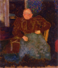 Картина "madame vuillard seated" художника "вюйар эдуар"