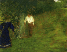 Репродукция картины "man and woman beneath a tree" художника "вюйар эдуар"