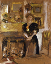 Картина "portrait of madame marie des jardins fontaine" художника "вюйар эдуар"