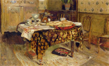 Репродукция картины "the table setting" художника "вюйар эдуар"
