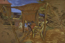 Репродукция картины "the tent" художника "вюйар эдуар"
