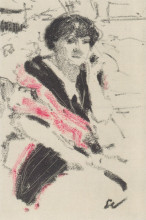 Картина "half-figure&#160;of a&#160;seated&#160;woman" художника "вюйар эдуар"