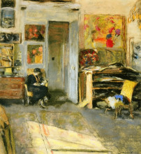 Картина "madame losse hessel in vuillard&#39;s studio" художника "вюйар эдуар"