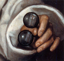 Репродукция картины "portrait of paolo morigia (detail)" художника "галиция феде"